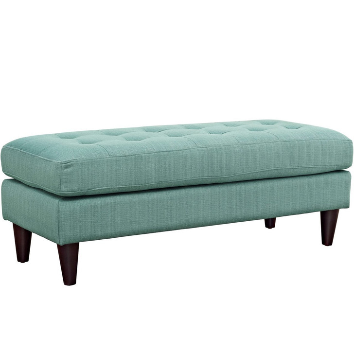 Empress Upholstered Fabric Bench, Blue, Fabric 10283