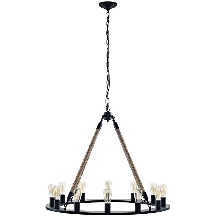 Encircle Chandelier, Brown, Metal 10350