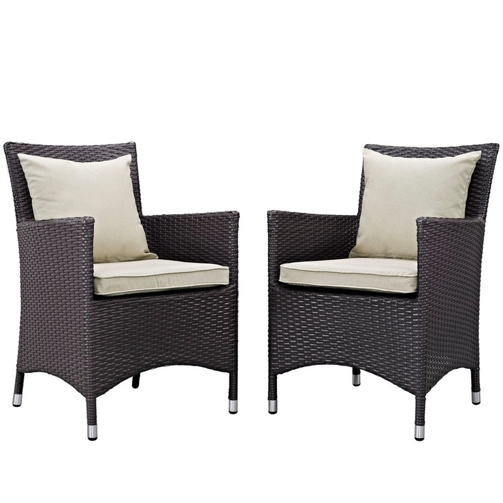 Convene Dining Chair ( Set of Two), Beige, Rattan 10549
