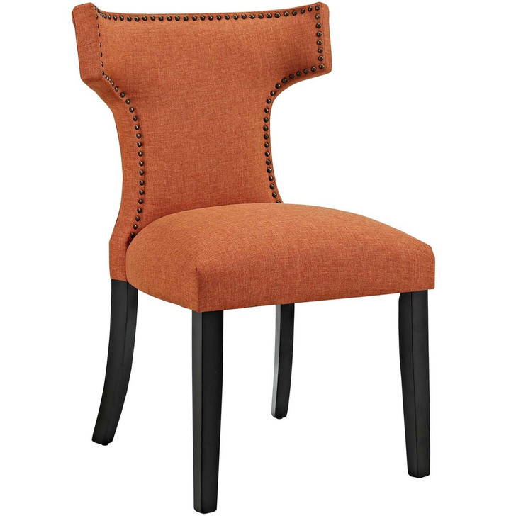 Curve Fabric Dining Chair, Orange, Fabric 10715