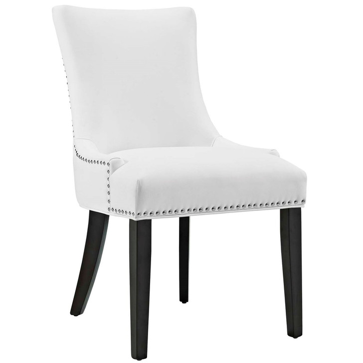 Marquis Faux Leather Dining Chair, White, Faux Leather 10761