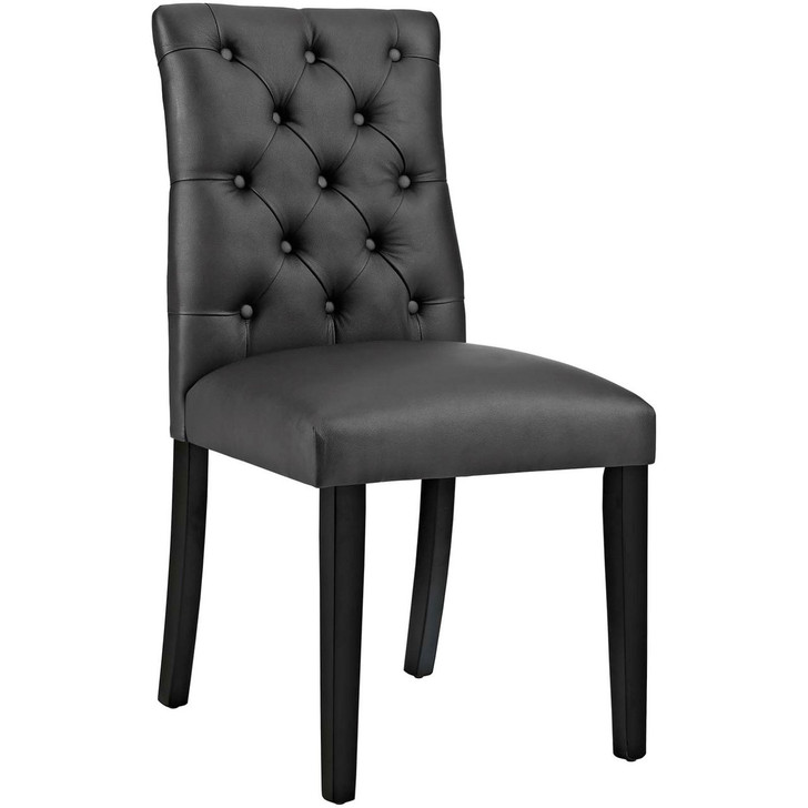 Duchess Vinyl Dining Chair, Black, Faux Leather 10773