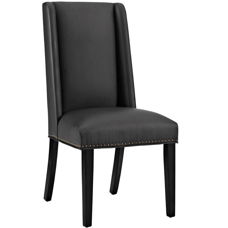 Baron Vinyl Dining Chair, Black, Faux Leather 10786