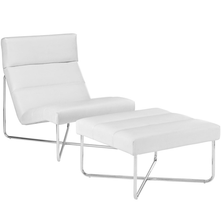 Reach Living Room Set Set of 2, White, Fabric 11245