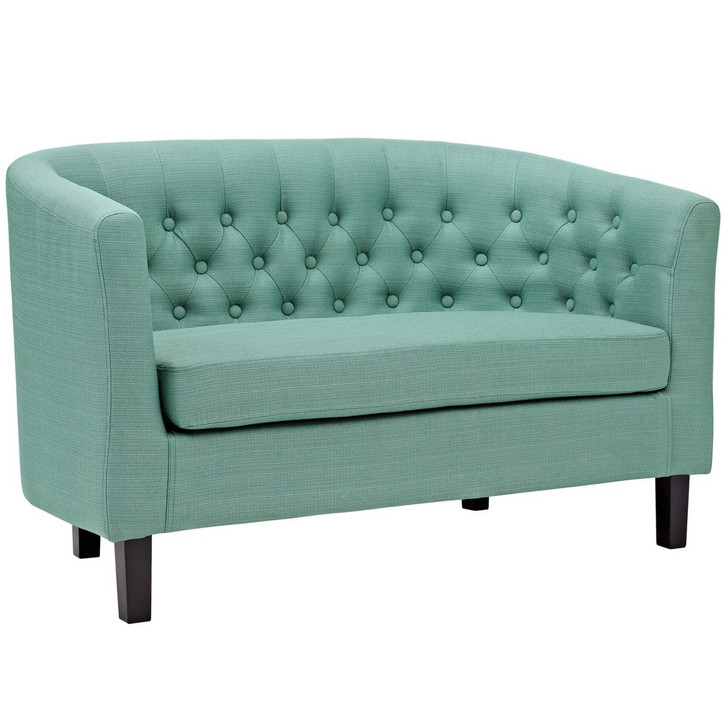 Prospect Upholstered Fabric Loveseat, Blue, Fabric 11653