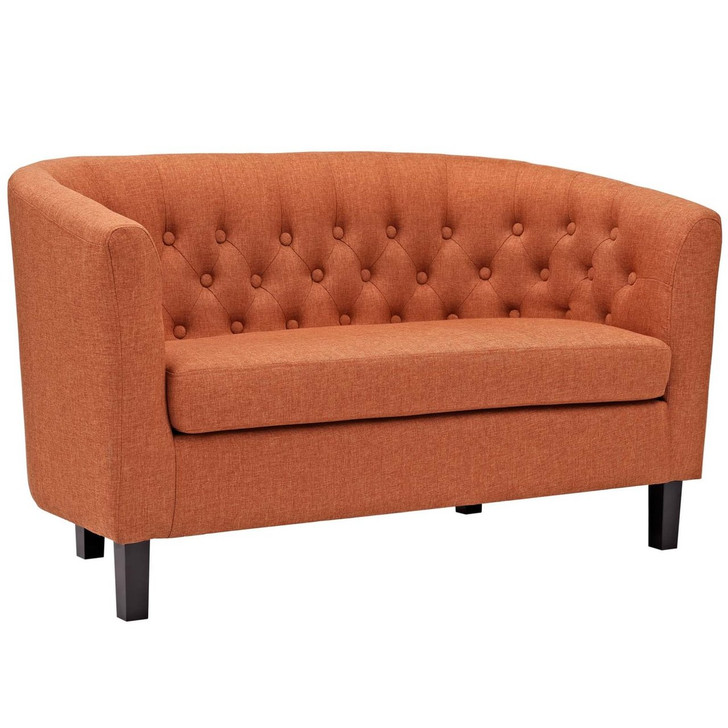 Prospect Upholstered Fabric Loveseat, Orange, Fabric 11655