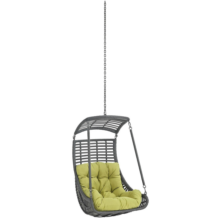 Jungle Outdoor Patio Swing Chair Without Stand, Green, Rattan 11747