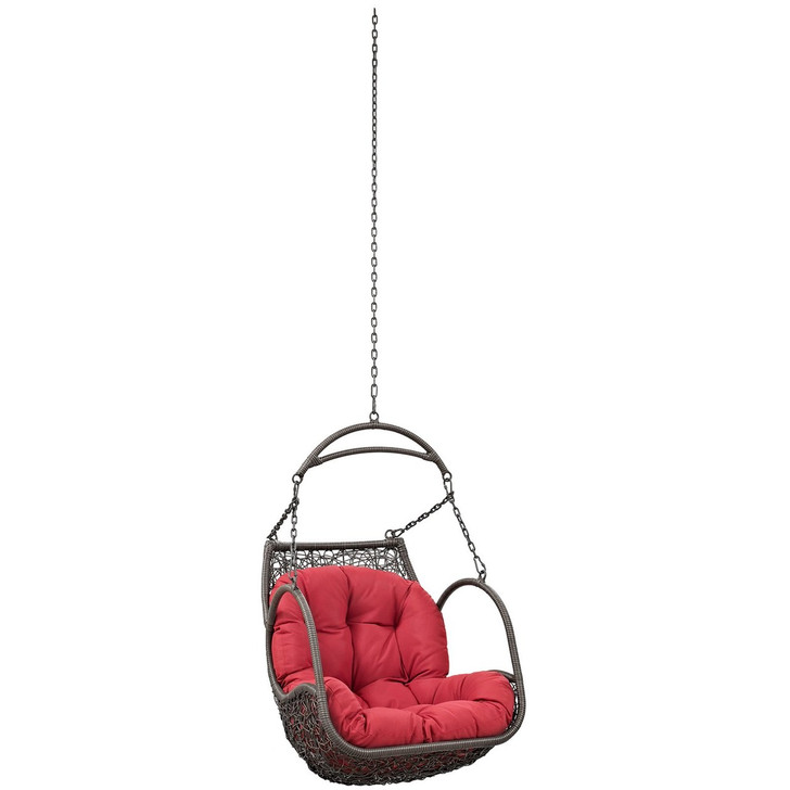 Arbor Outdoor Patio Swing Chair Without Stand, Red, Rattan 11759