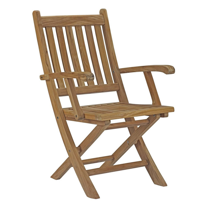 Marina Outdoor Patio Teak Folding Chair, Brown, Wood 11783