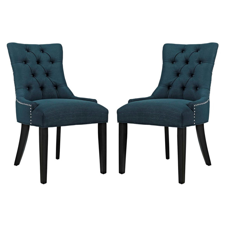 Regent Dining Side Chair Fabric Set of 2, Navy, Fabric 11847