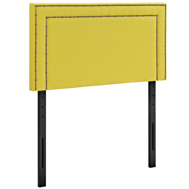 Jessamine Twin Upholstered Fabric Headboard, Yellow, Fabric 12066