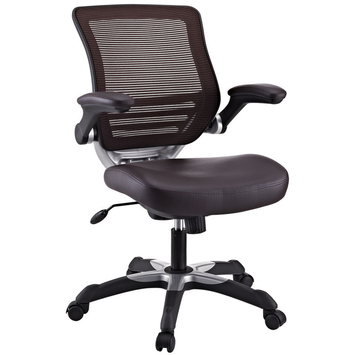Edge Leatherette Office Chair in Brown