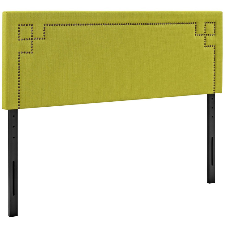 Josie King Upholstered Fabric Headboard, Green, Fabric 12178