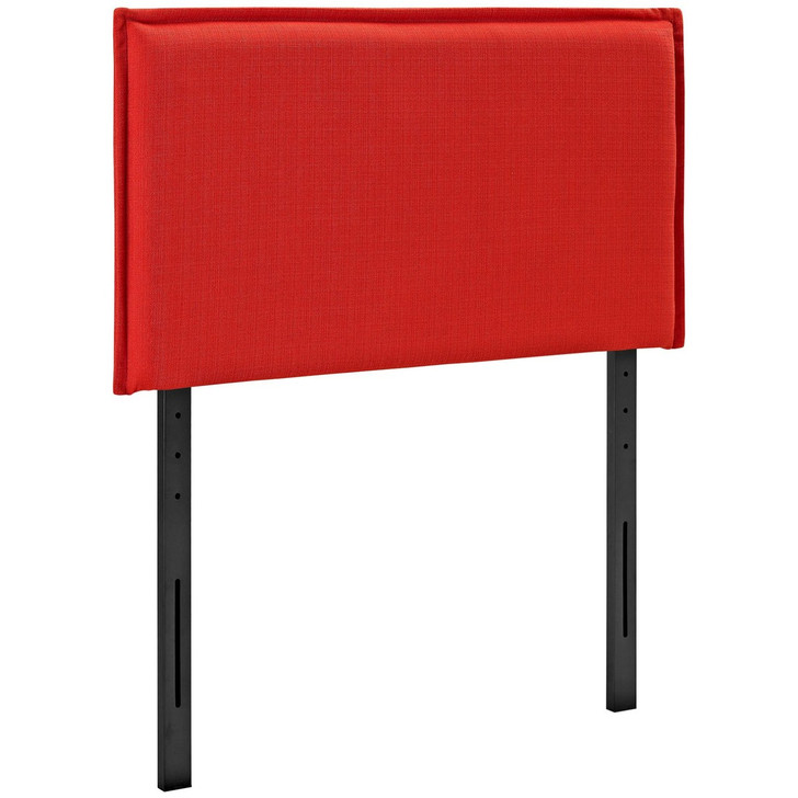 Camille Twin Upholstered Fabric Headboard, Red, Fabric 12179