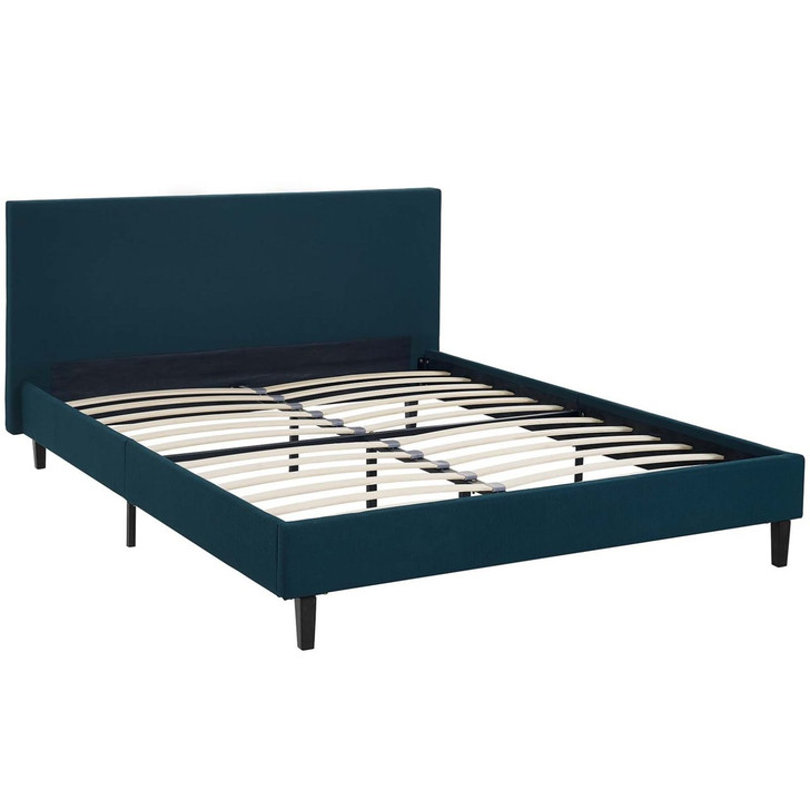 Anya Full Fabric Bed, Navy, Fabric 12211