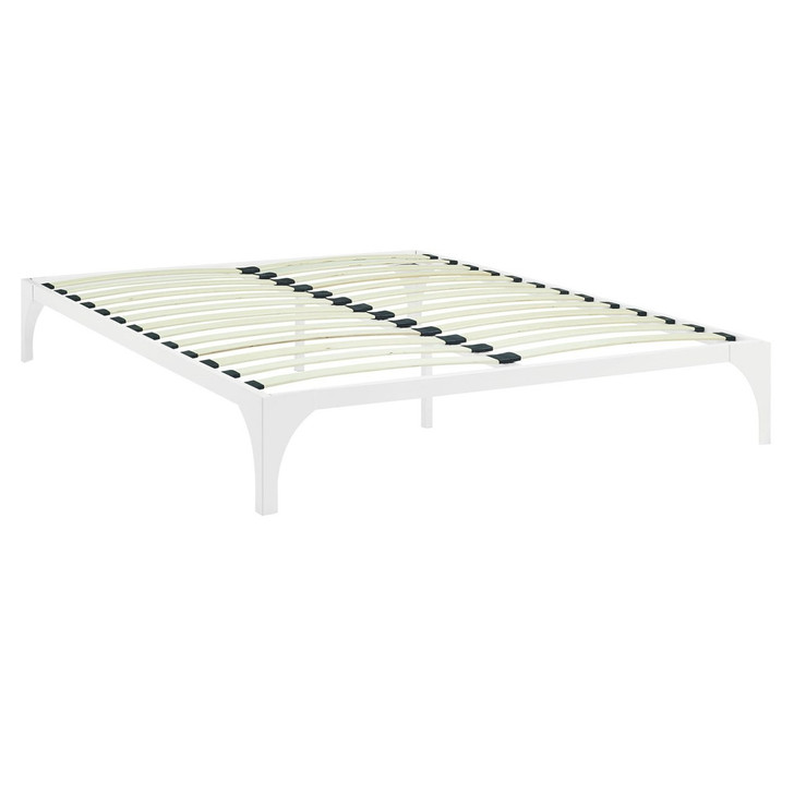 Ollie Queen Bed Frame, White, Metal 12284