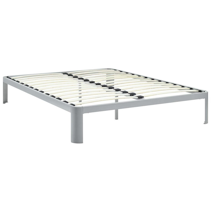 Corinne King Bed Frame, Grey, Metal 12371