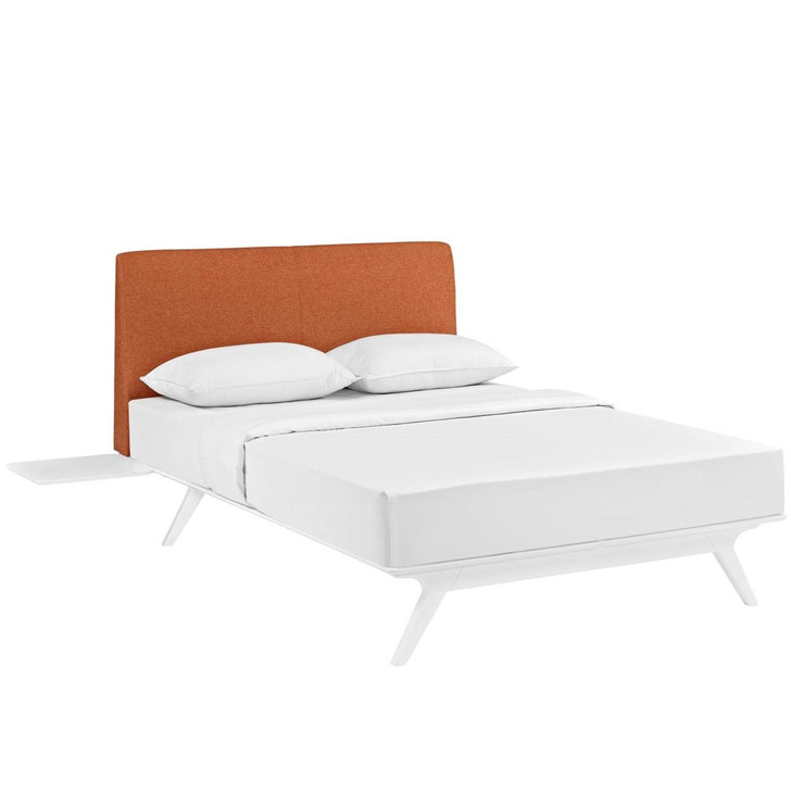 Tracy Three PCS Full Bedroom Set, Orange, Wood 13043