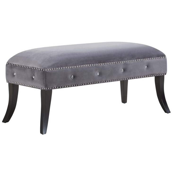 Enchant Fabric Bench, Grey, Fabric 13080