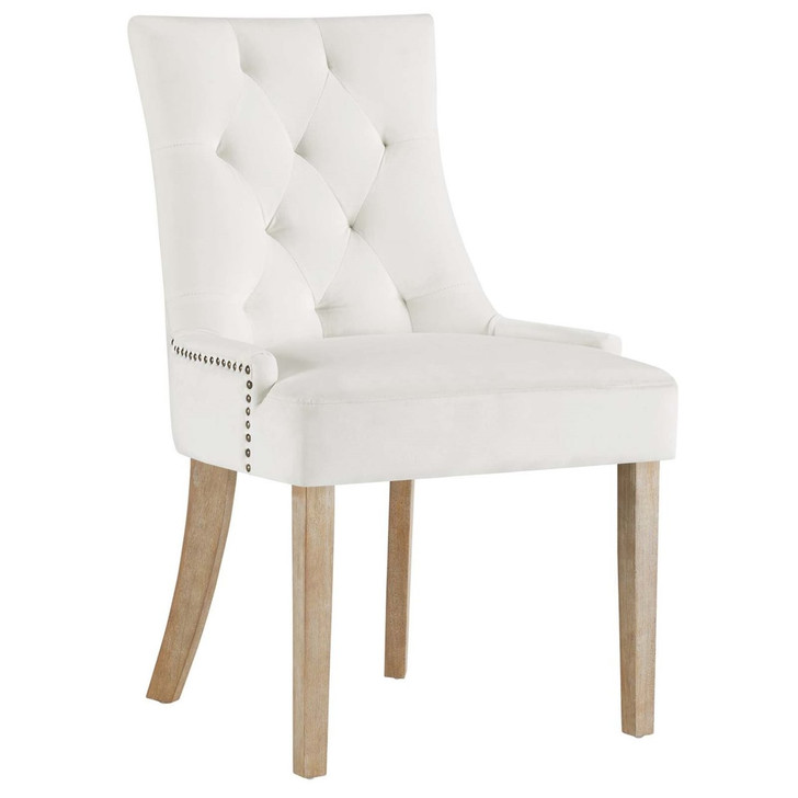 Pose Upholstered Fabric Dining Chair, White, Fabric 13128