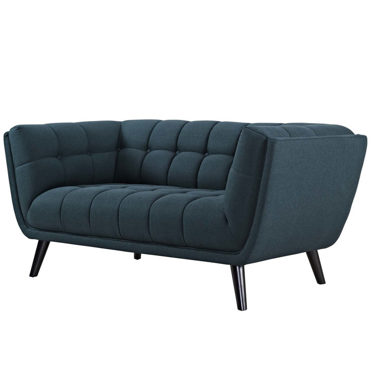 Bestow Upholstered Fabric Loveseat, Fabric, Blue 13567