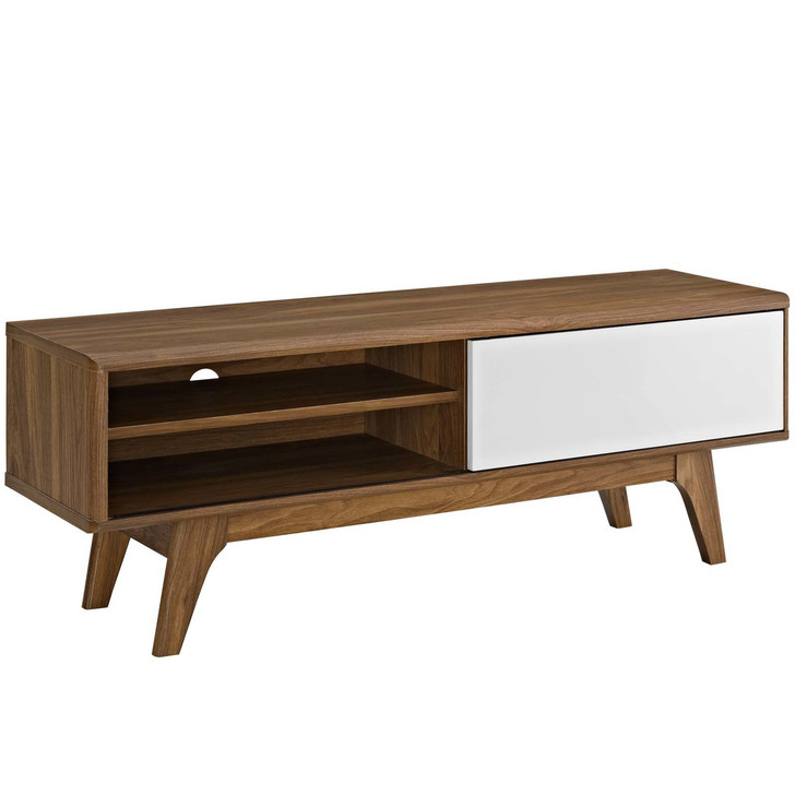 Envision 44 TV Stand, Wood, Natural Brown White 13573