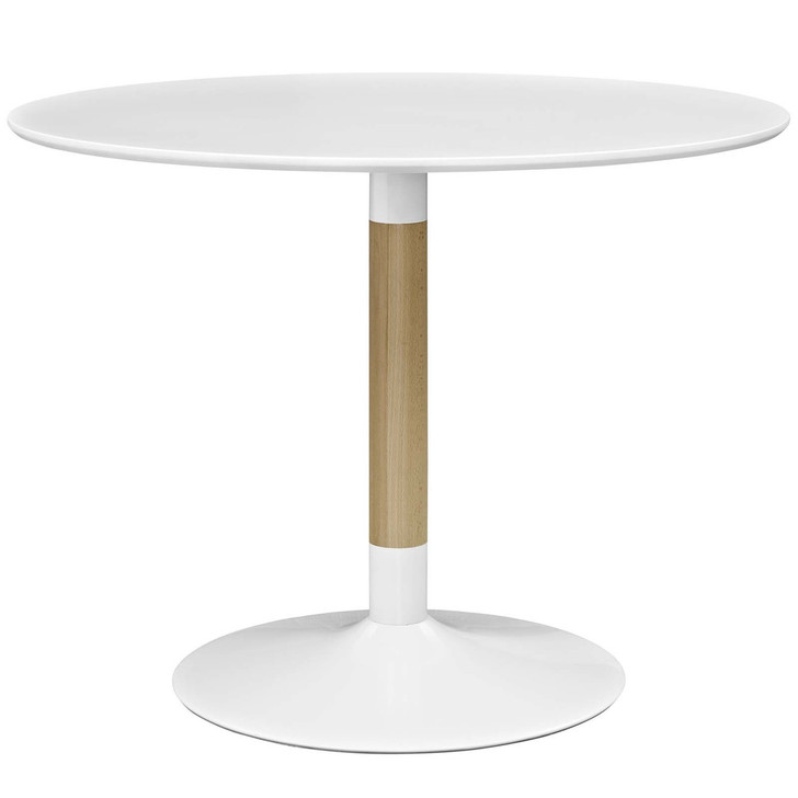 Whirl Round Dining Table, Wood, White 13607
