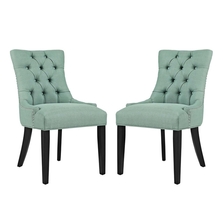 Regent Dining Side Chair Fabric Set of 2, Fabric, Blue 13651