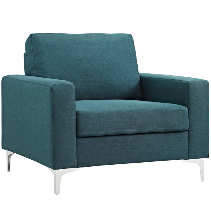 Allure Upholstered Armchair, Fabric, Blue 13656