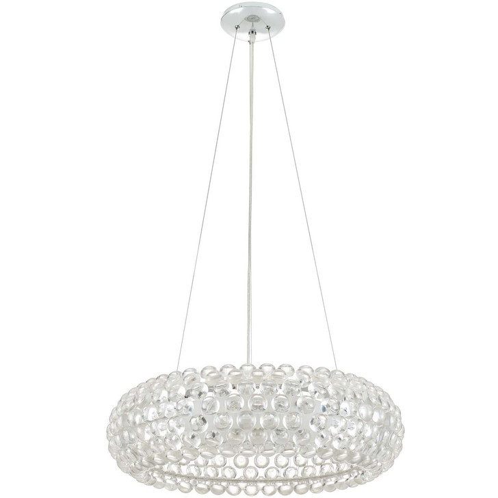 Halo 25 Pendant Chandelier, Plastic, Clear 13858