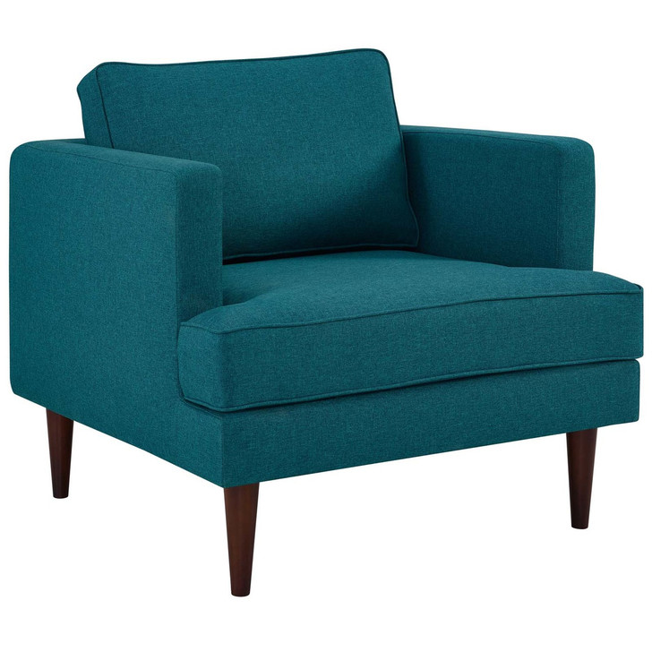 Agile Upholstered Fabric Armchair, Fabric, Aqua Blue 14088