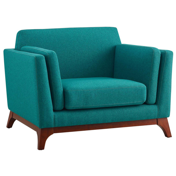Chance Upholstered Fabric Armchair, Fabric, Aqua Blue 14122