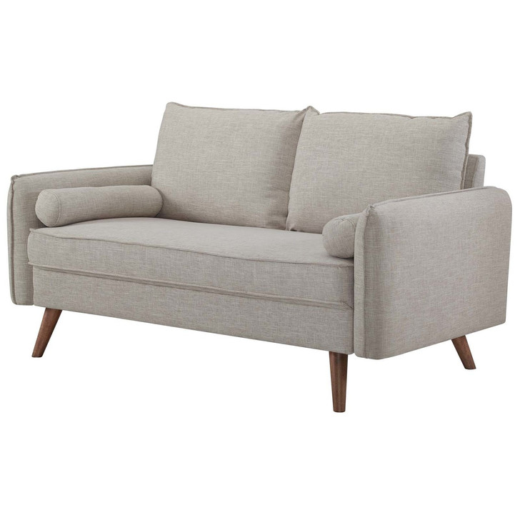 Revive Upholstered Fabric Loveseat, Fabric, Beige 14156