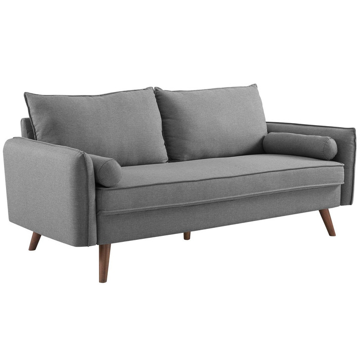 Revive Upholstered Fabric Sofa, Fabric, Light Grey Gray 14164