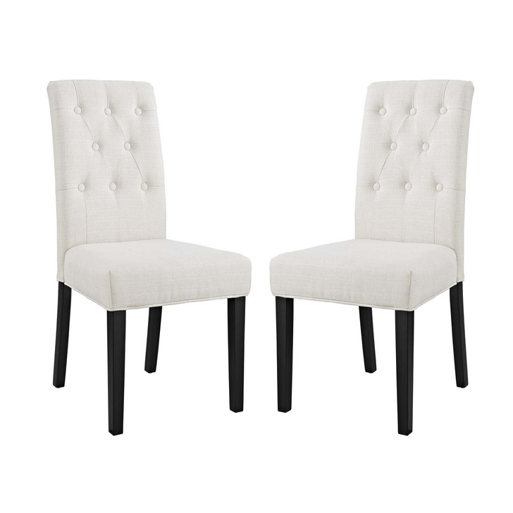 Confer Dining Side Chair Fabric Set of 2, Fabric, Beige 14321