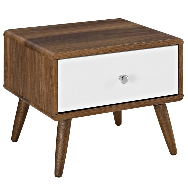 Transmit Nightstand, Wood, Natural Brown White 14444