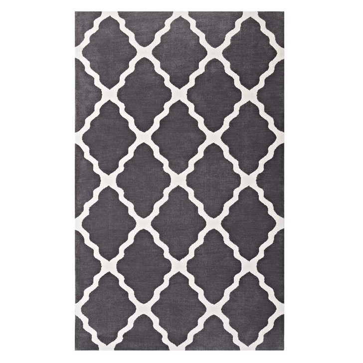 Marja Moroccan Trellis 5x8 Area Rug, Fabric, Multi Grey Gray 14738