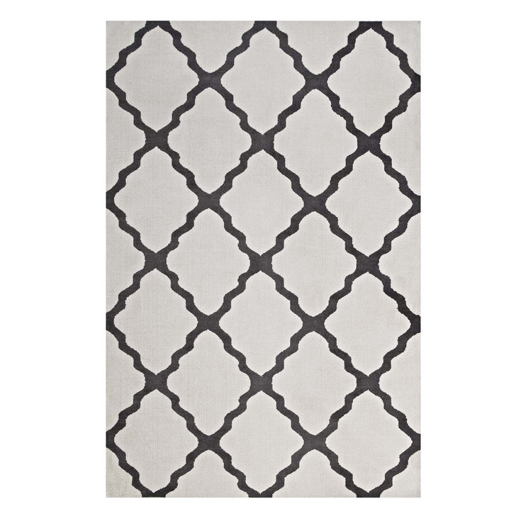 Marja Moroccan Trellis 5x8 Area Rug, Fabric, Multi Grey Gray 14740