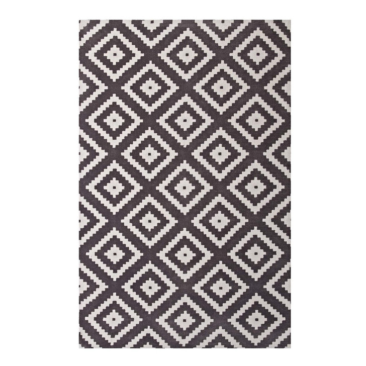 Alika Abstract Diamond Trellis 5x8 Area Rug, Fabric, Multi Grey Gray 14750