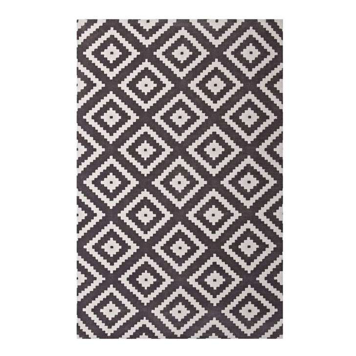 Alika Abstract Diamond Trellis 8x10 Area Rug, Fabric, Multi Grey Gray 14751