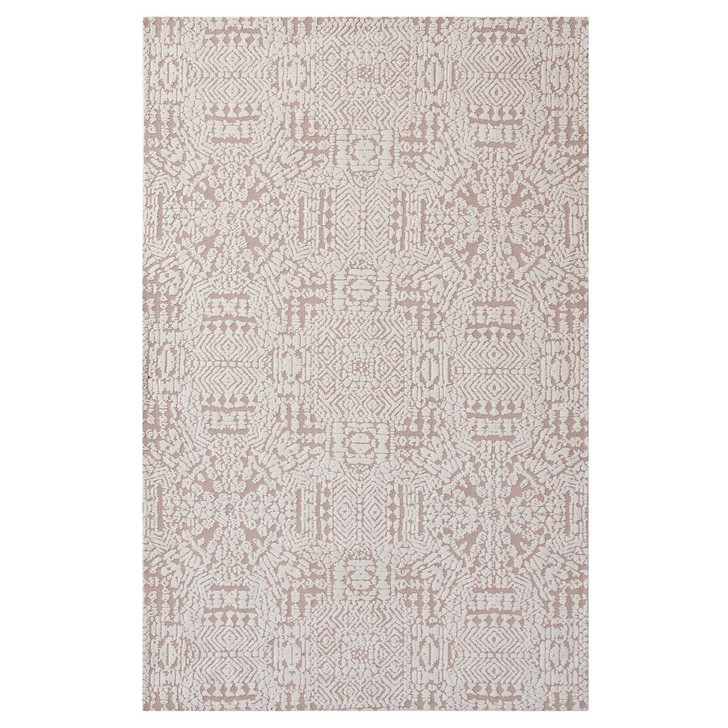 Javiera Contemporary Moroccan 5x8 Area Rug, Fabric, Multi Red 14776