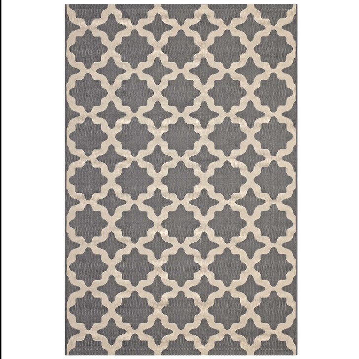 Cerelia Moroccan Trellis 8x10 Indoor and Outdoor Area Rug, Fabric, Multi Grey Gray 14934