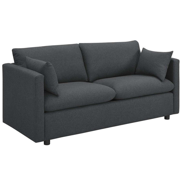 Activate Upholstered Fabric Sofa, Fabric, Grey Gray 15023