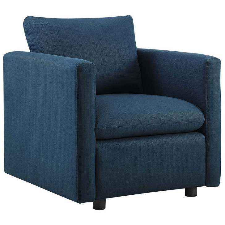 Activate Upholstered Fabric Armchair, Fabric, Navy Blue 15027