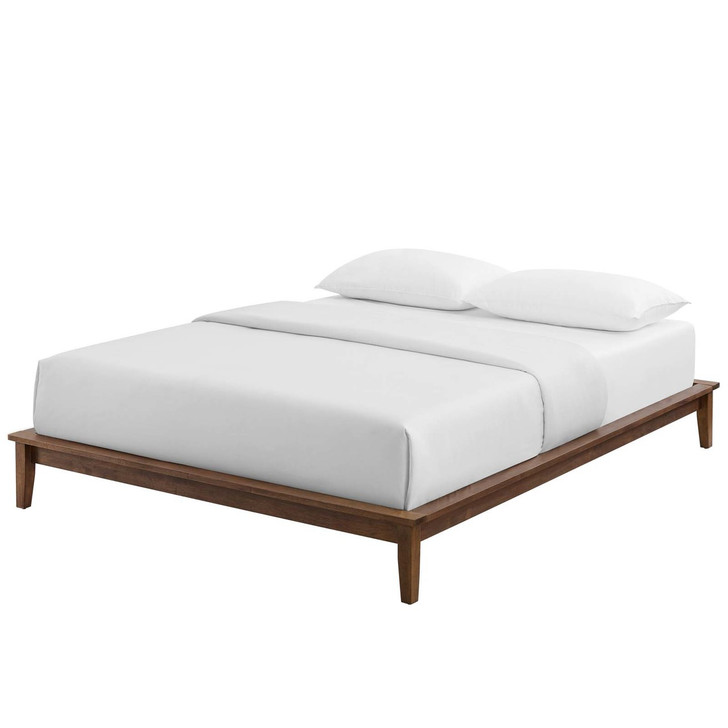 Lodge Full Wood Platform Bed Frame, Full Size, Wood, Brown Natural, 15550