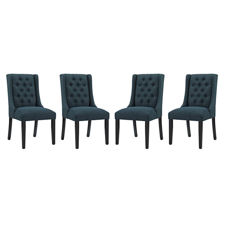 Baronet Dining Chair Fabric Set of 4, Fabric, Navy Blue 15866