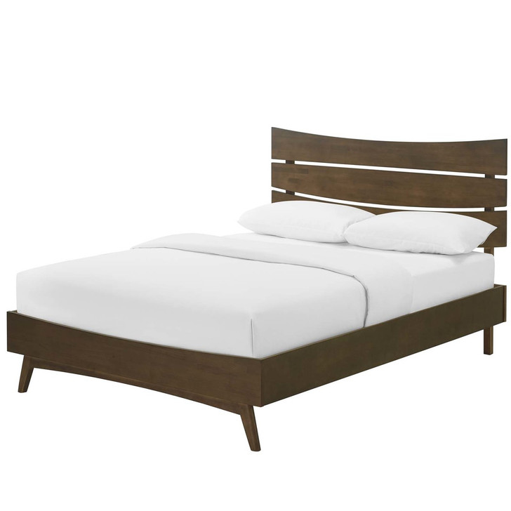 Everly Queen Wood Bed, Queen Size, Wood, Brown, 15907