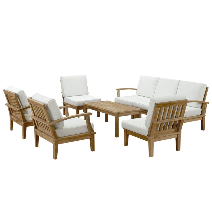 Marina 8 Piece Sofa Set in Natural White EEI-1479-NAT-WHI-SET