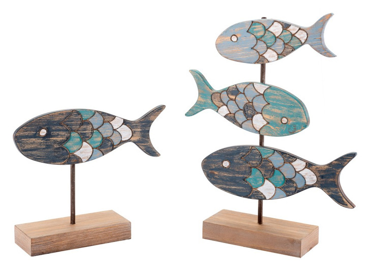 Set Of 2 Fish Figurines Antique, 16644