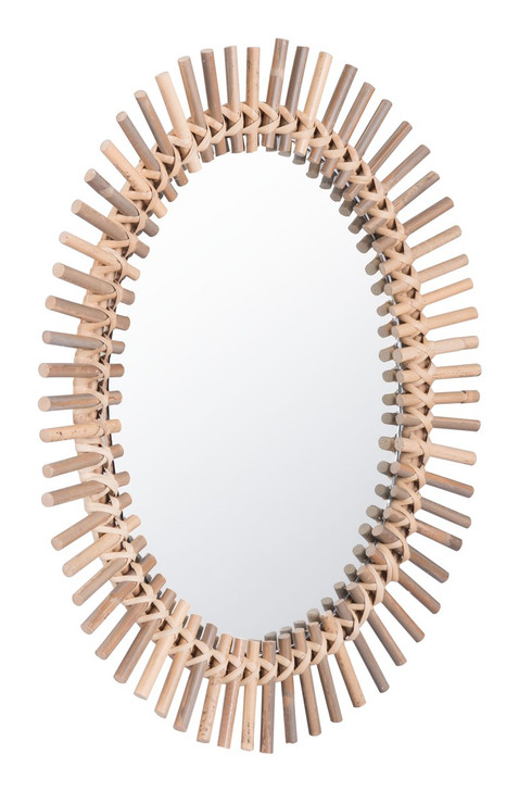 Sole Oval Mirror Brown, 17238